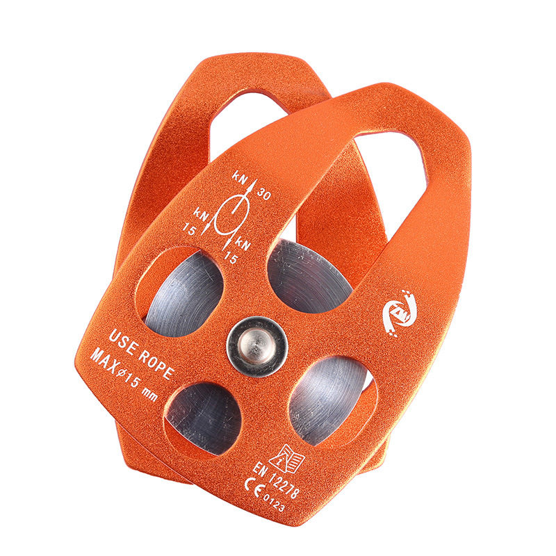 Mobile sideboard type large pulley rock climbing expansion Sooronferry hoisting and pulling rescue transport equipment load bearing single wheels