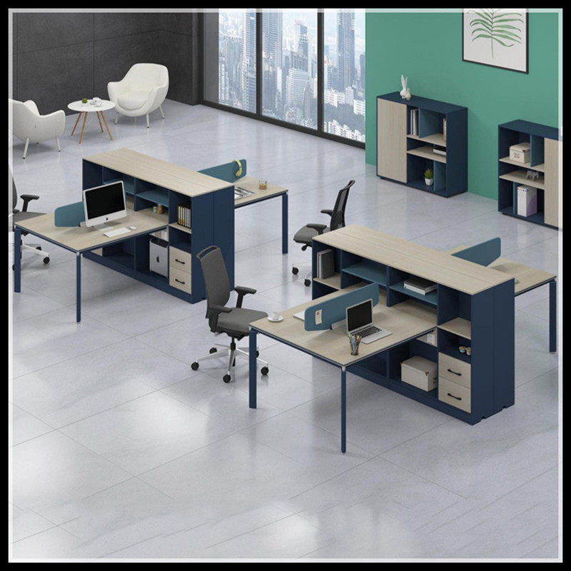 Beijing office furniture desk staff table and chair minimal modern combination 4 people 2 people four people table position