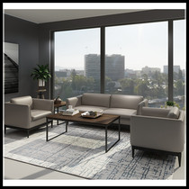 Office sofa tea couch combination package simple modern three-person sofa casual business meeting