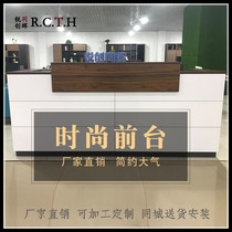 Office Furniture Company Front Desk Reception Desk Collection Silver Desk Fashion Brief Clothing Beauty Collection Silver Reception Desk Rectangle