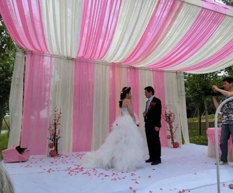 Vải lụa băng đám cưới Vải nền vải lụa Pearlescent vải lụa băng vải dày Trang trí sân khấu vải trần - Vải vải tự làm vải xô cotton