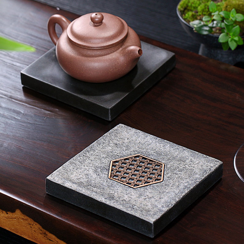 Wujin stone pot bearing teapot pad kung fu tea set pot holding pot pad insulation tea seat tea bearing pot holder tea ceremony spare parts