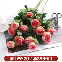 Baihan Mei Rose Anti-flower Indoor Living Room Vase Ornament Fake Flower Artificial Flower Bouquet Decorative Flower