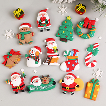 Christmas Cake Decoration Plug-in Soft Rubber Snowman Christmas Tree Santa Christmas Socks Bake Dessert Table Hem