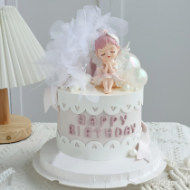 Baking Cake Decoration Pink Angel Bella Small Princess Swing Piece Ballet Dancer Girl Birthday Jack Plugin