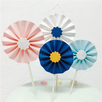 Bake cake decoration beautiful sun flower birthday cake flag plug-in baking dessert table dress up supplies