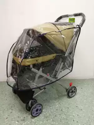 Four-wheeled pet car raincoat Rain cover Breathable foldable pet car raincoat Four-wheeled dog car Pet stroller External products