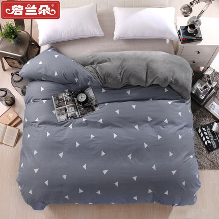 秋冬保暖加厚单被套单件棉加法兰绒单人被罩200*230双人1.8米床