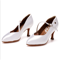 Waltz A5045 Silver White Womens Modern Professional Competition Dance Shoes