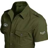 Рубашка, летняя футболка, зеленая куртка, большой размер, в американском стиле