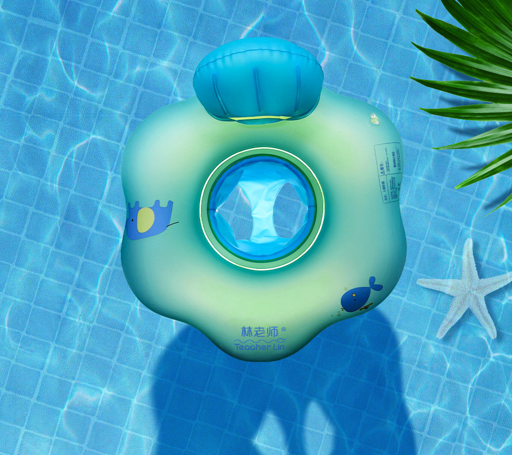 Lin teacher children swimming circle baby groveling collar newborn baby swimming seat ring neck ring double air bag thickened