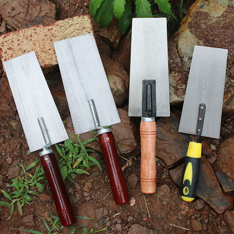 Red large troweling knife building bricklaying knife collecting light knife batch soil knife diatom mud iron plate tile tool