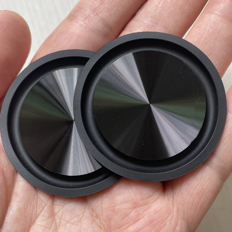 2-Inch 50mm Glossy Black Silk Cd Pattern Bass Diaphragm Passive Radiator Bluetooth Speaker DIY Resonance Plate with Good Workmanship