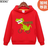 Красный флисовый динозавр