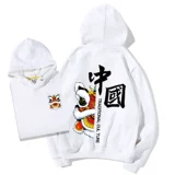 Демисезонная красная цветная детская флисовая толстовка для мальчиков, китайский стиль, подходит для подростков