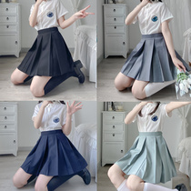 (Shenbei JK) uniform college style basic box pleated skirt jk skirt solid color eight box pleated skirt student skirt