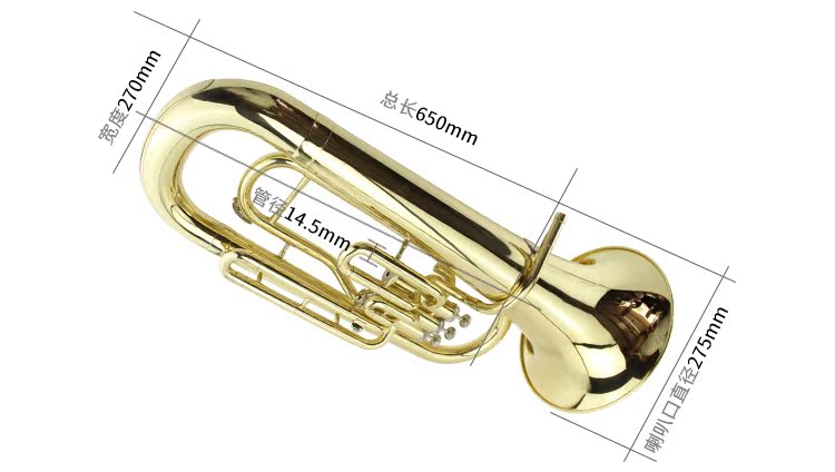 Suzuki SUZUKI B phẳng ba phím trên số bass Lớn ban nhạc lớn ôm nhạc cụ đặc biệt - Nhạc cụ phương Tây kèn sona