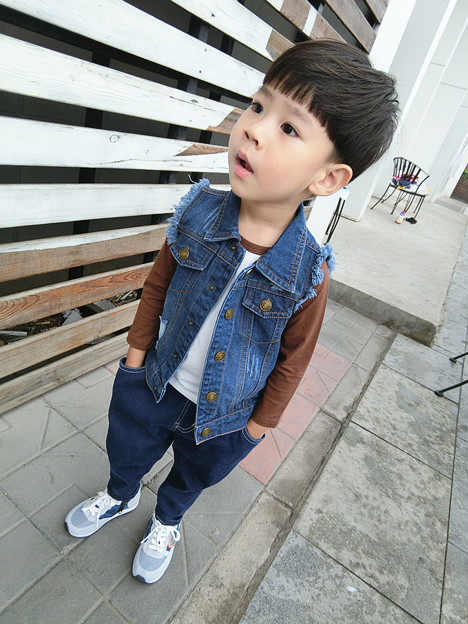 Gilet enfant MR.WANG en toile - Ref 2069915 Image 8