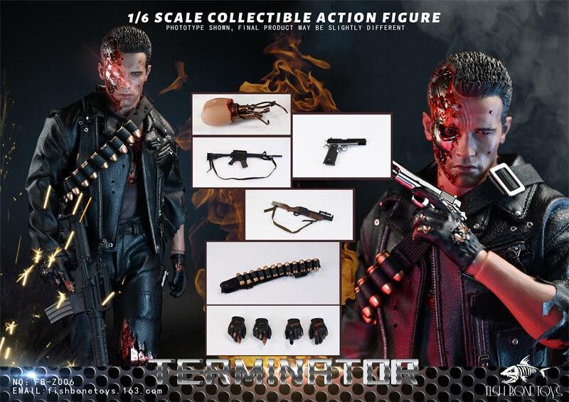FISH BONETOYS The Terminator Arnold 1/6 Action Figure Model FB 