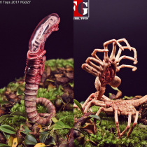 Spot Fire Girl Toys 1 6 Predator Alien Contract larva face worm scene props