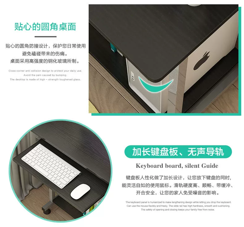 Bàn máy tính mini bàn làm việc đơn giản hiện đại tiết kiệm Bàn làm việc nhỏ bàn 2 tầng rời gia đình bàn học thông minh cho bé
