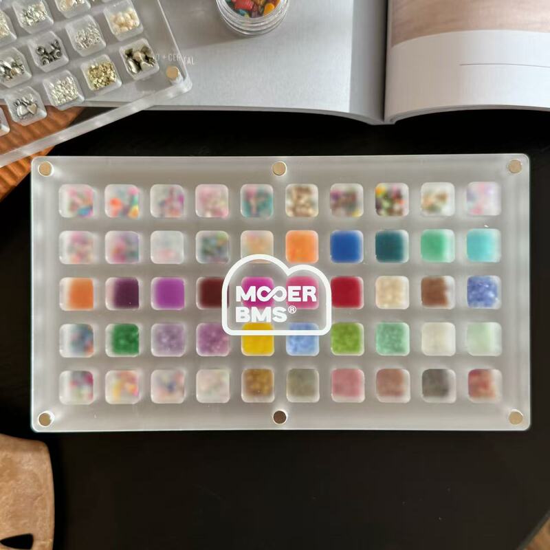 Mooerbms Colorful Acrylic Magnetic Stacking Nail Art Material and Accessories Storage Box Mooerbms Colorful Acrylic Magnetic Stacking Nail Art Material and Accessories Storage Box