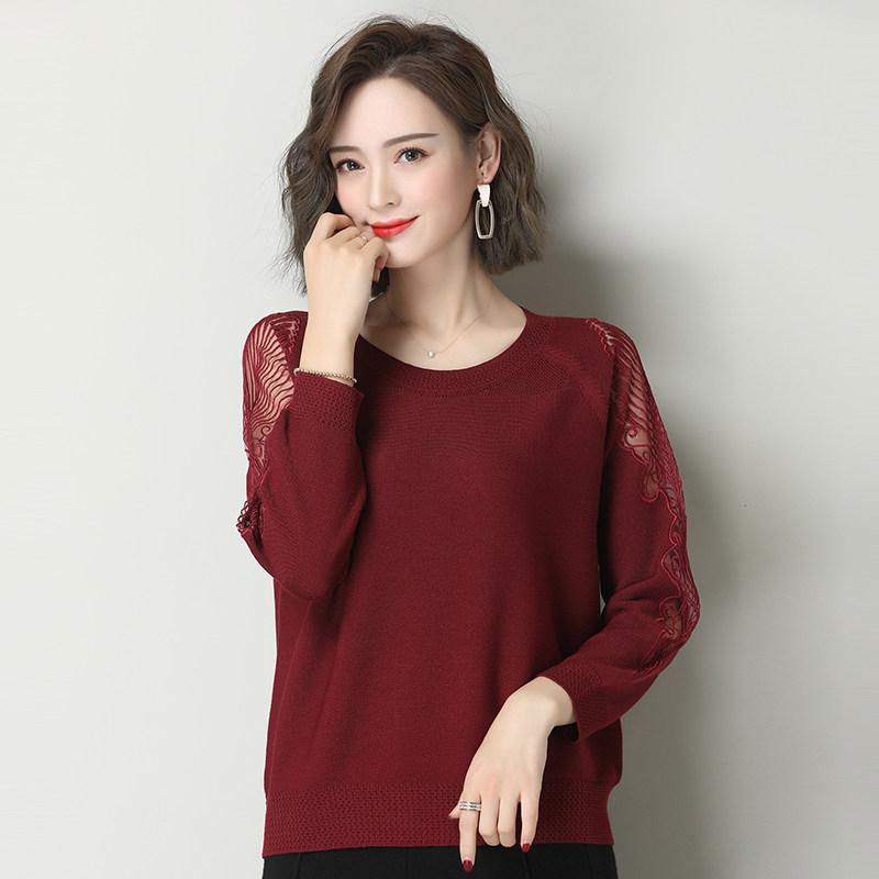 中老年女装中年妈妈装40岁-60岁秋装新款针织衫打底衫洋气毛衣