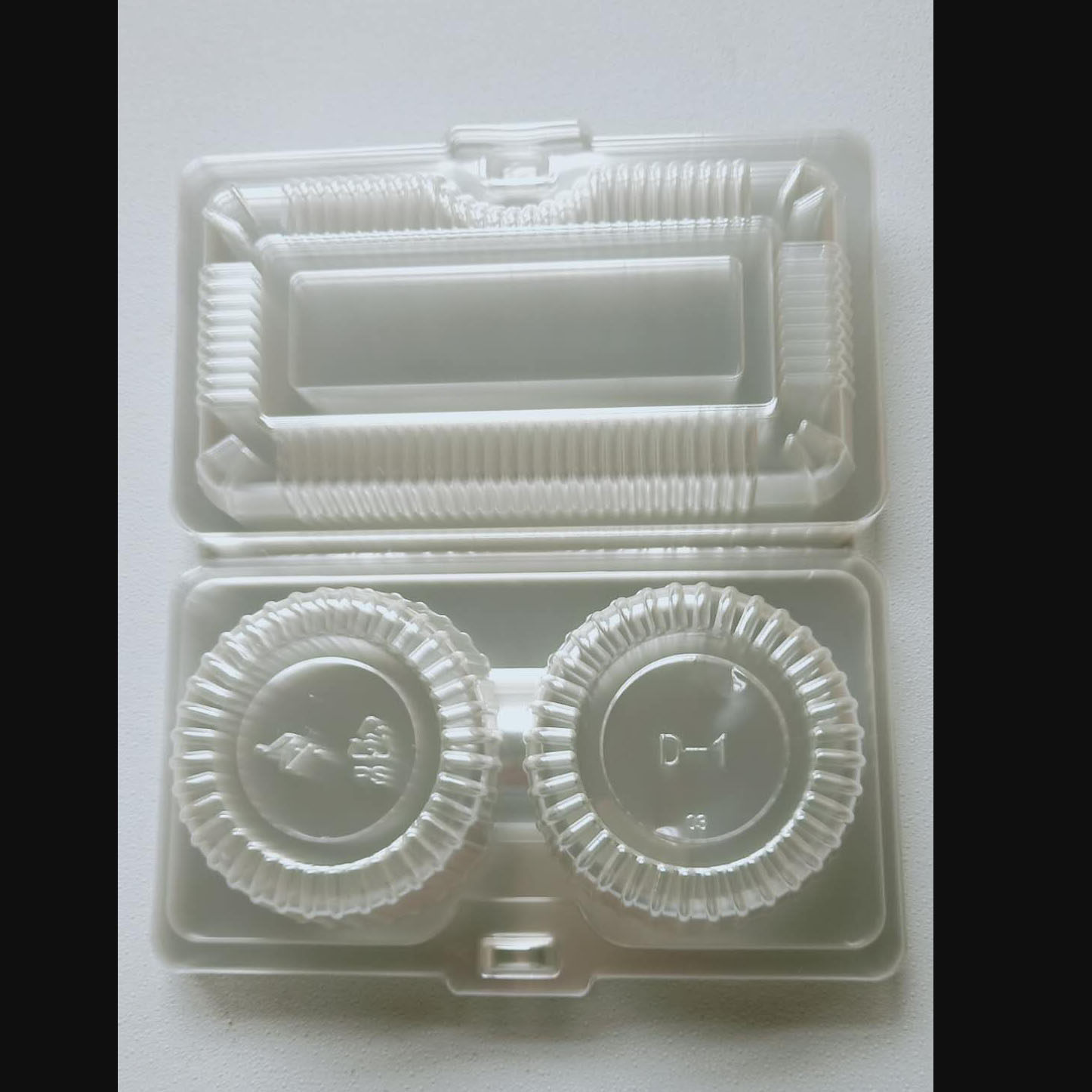 2 Grain Egg Tart Box Disposable Transparent Plastic Egg Tart Box Egg Tart Box West Point Box Plastic Suction Box 100