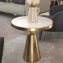 Marble Golden Stainless Steel Modern Simple Nordic Living Room Combination Lightly Lined Corner Table Small Tea Table