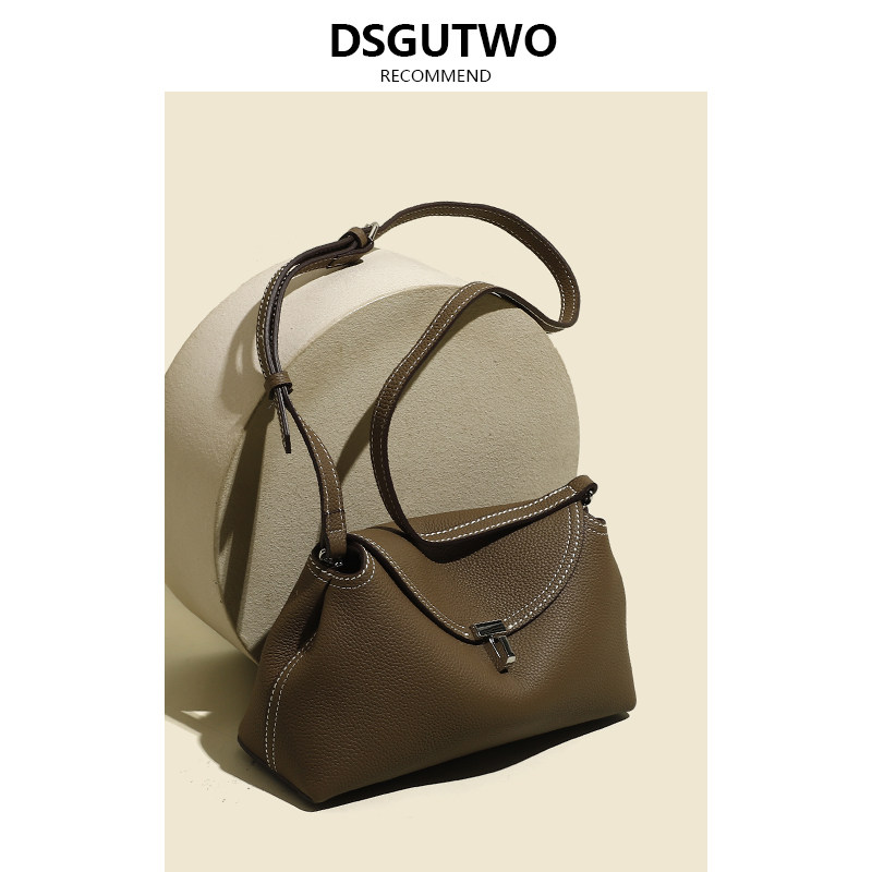 AJ MECICA genuine leather satchel 2023 new bag latch small square bag 100 lap single shoulder inclined cross pet backpack-Taobao