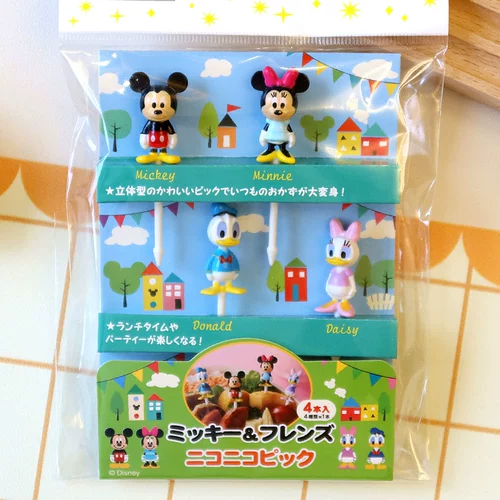 Марио, Дисней, японская вилка для фруктов, мультяшный фруктовый декор, Дисней Микки Маус