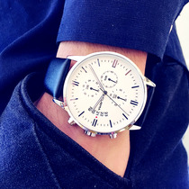 Trend mens watch Simple casual quartz watch Waterproof fashion luminous belt Multifunctional new mens watch