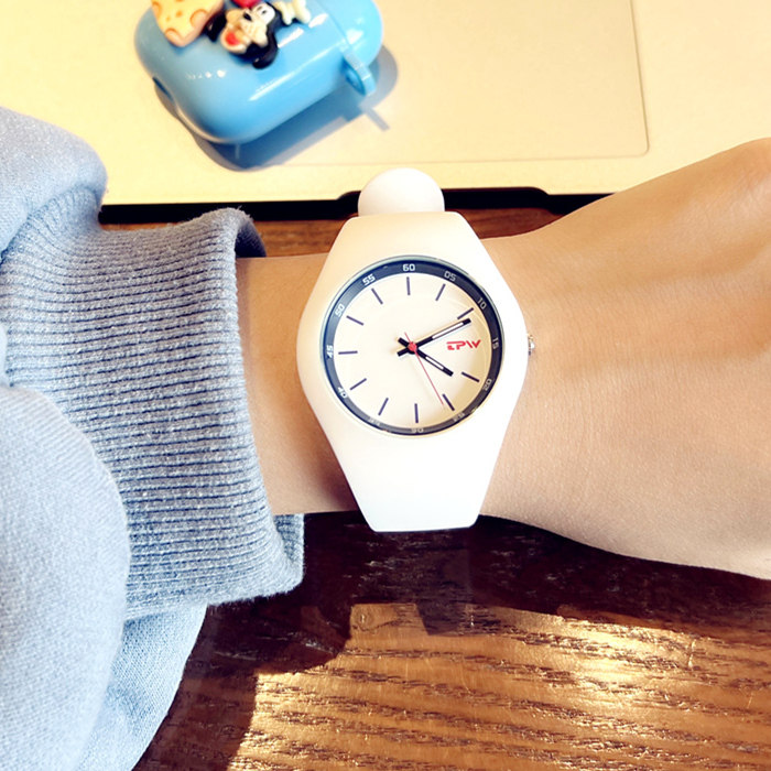 Korean InS-style simple and neutral watches for boys and girls, waterproof for junior high school exams, fashionable and trendy quartz watches for couples