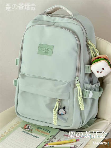 日系ins初中高中大学生书包女生 学院风双肩包简约百搭电脑背包男