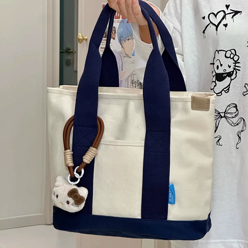 Сумка на одно плечо для отдыха, шоппер, барсетка, льняная сумка, для средней школы