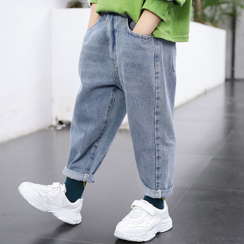 Boys' daddy pants 3 children's loose jeans 4 boys baby 5 Korean style foreign style harem pants spring and autumn trousers 8 years old