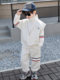 Boys' vest three-piece set children's spring sports suit 2025 new sleeveless waistcoat baby versatile sweatshirt trend