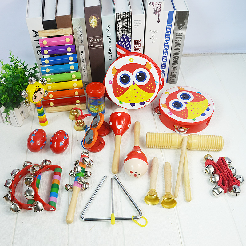 ORF musical instrument teaching materials Kindergarten baby children early education Music class teaching aids Sand hammer percussion instrument set combination