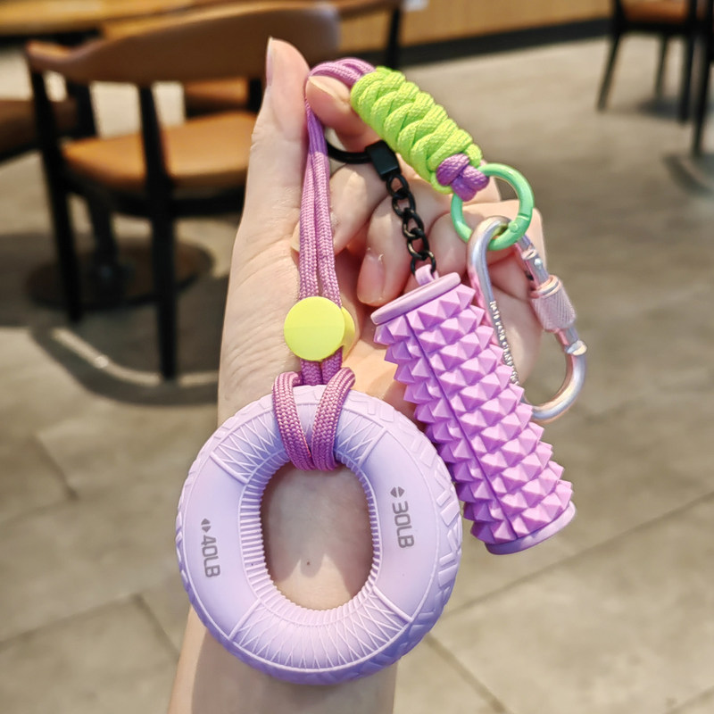 Japanese Jhmo Grip Strength Ring Keychain Stress Relief Pendant Simple DIY Training Five-Finger Strength Rehabilitation Grip Strength Device