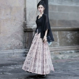 Ханьфу, куртка, комплект, китайский стиль, эффект подтяжки, защита от солнца, 3 предмета