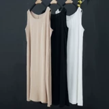 Летнее платье-комбинация, базовая юбка без рукавов, из хлопка и льна, эффект подтяжки