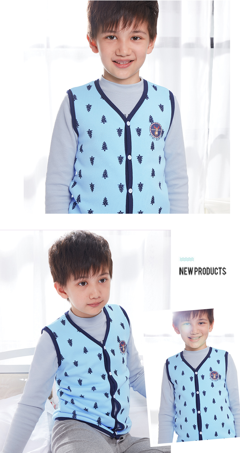 Áo vest trẻ em mùa đông dày ấm áp bé trai vest bé cotton áo vest trẻ em thủy triều ở trẻ lớn mặc cộng nhung áo gile phao trẻ em