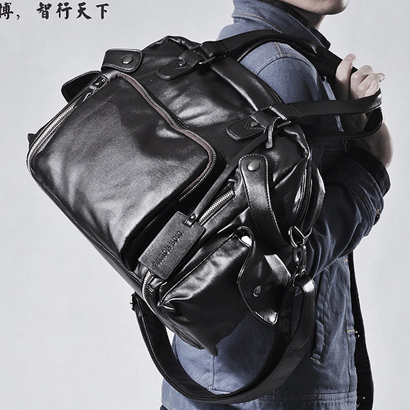 Man Bag Single Shoulder Inclined Satchel Bag Crosswalk Square Business Travel Bag Large Capacity Handbag Han Edition Soft Leather Casual Men's Bag-Taobao