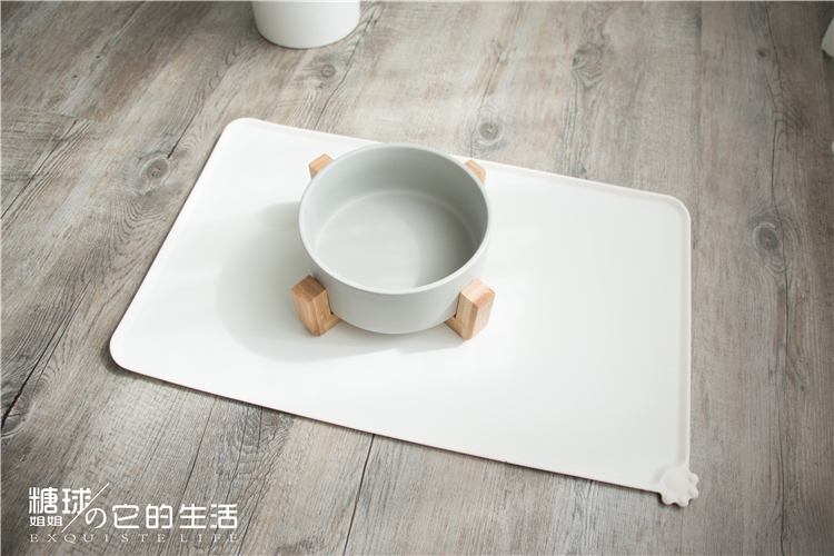Hush pet placemat silicone placemat mèo và chó chống giật gân pad thức ăn có thể được đặt inox chậu chó - Cat / Dog hàng ngày Neccessities 	bát đựng thức ăn cho mèo