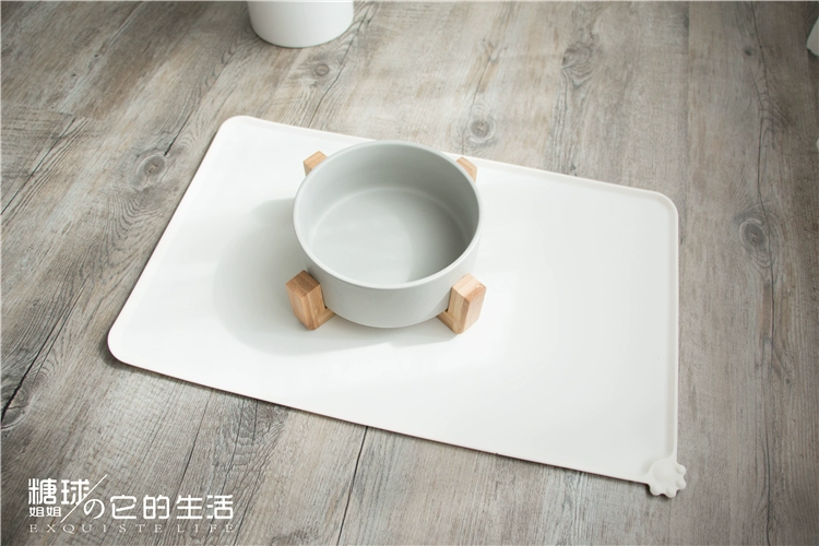 Hush pet placemat silicone placemat mèo và chó chống giật gân pad thức ăn có thể được đặt inox chậu chó - Cat / Dog hàng ngày Neccessities