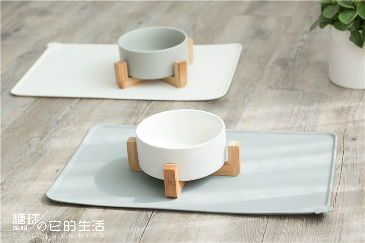 Hush pet placemat silicone placemat mèo và chó chống giật gân pad thức ăn có thể được đặt inox chậu chó - Cat / Dog hàng ngày Neccessities