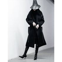 Dark Black Ensemble Mountain Benwind Yohji Small Crowd Design Feel Black & White Collision Color Streaming Su Extremely Simple Loose Casual Coat Jacket