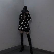 SAKUYA dark Black Mountain Benwind Yohji Little crowddesign cdg Luminous Letter Personality Street Wave Casual Suit Jacket