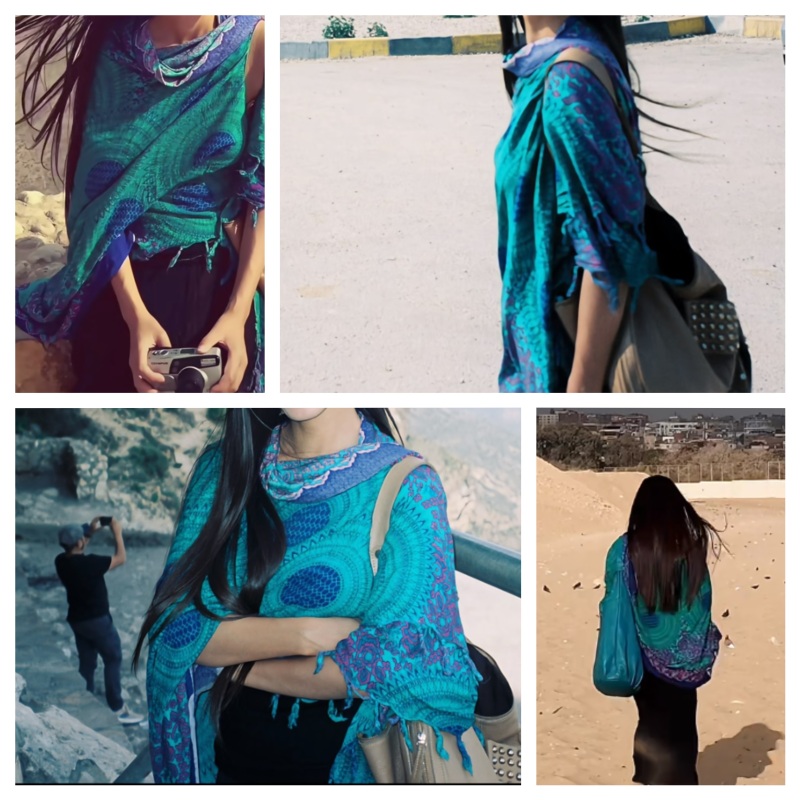 Thai Cotton Silk Shawl, Sun Protection Scarf, Southeast Asian Nepalese Style, Travel Photography, Sun Protection, Vacation, Desert Ethnic Style