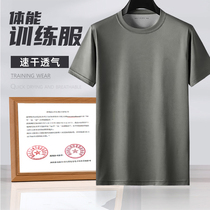 Physical fitness clothing short-sleeved men and women summer quick-drying breathable suit for training round neck top T-shirt outdoor sports shorts